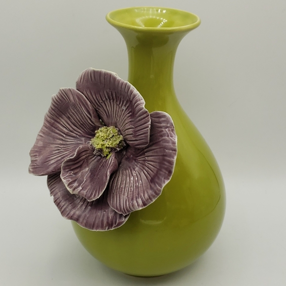 Anthropologie Accents Anthropologie Bloom Vase Flower Purple Rose